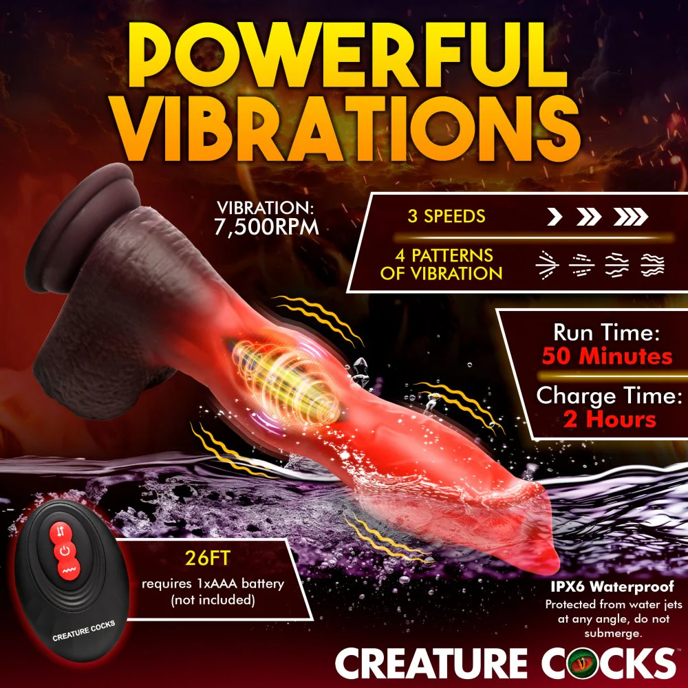 Ramming Hound Thrusting & Vibrating Silicone Dildo - Image 4