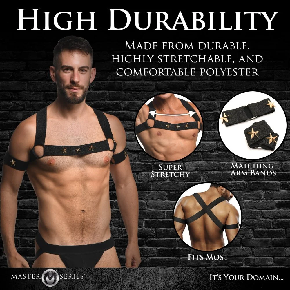 Rave Harness Elastic Chest Harness with Arm Bands - Image 3