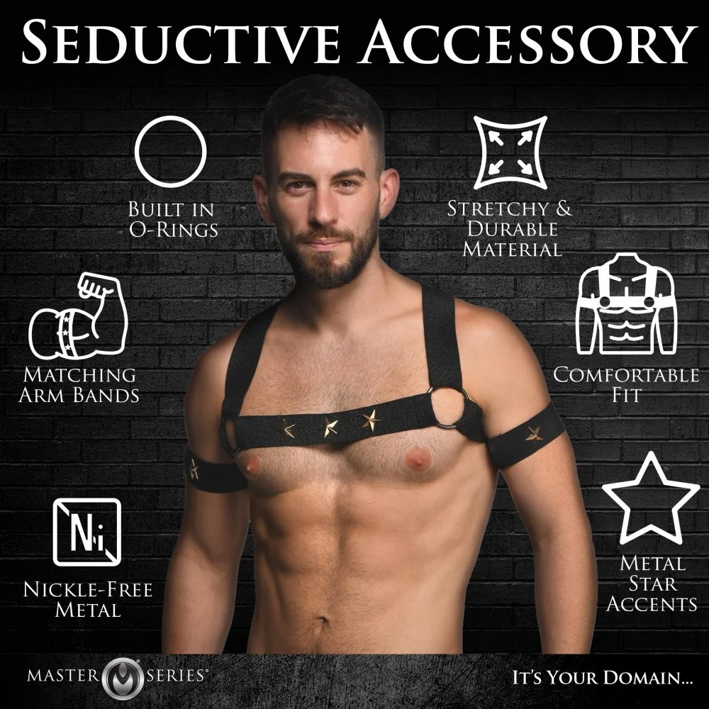 Rave Harness Elastic Chest Harness with Arm Bands - Image 5