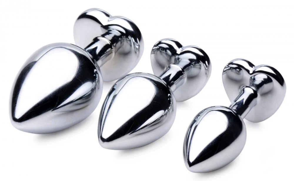 Red Heart Gem Anal Plug Set - Image 4