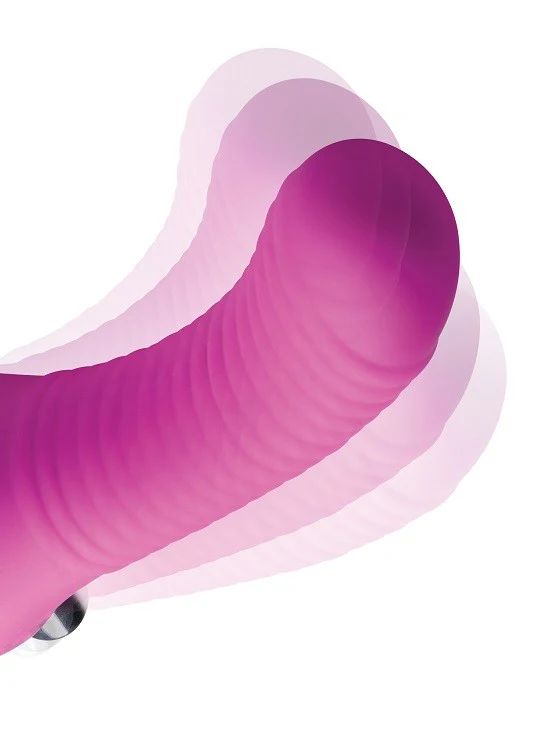 Regal Rider Vibrating Silicone Strapless Strap On Triple G Dildo - Image 5
