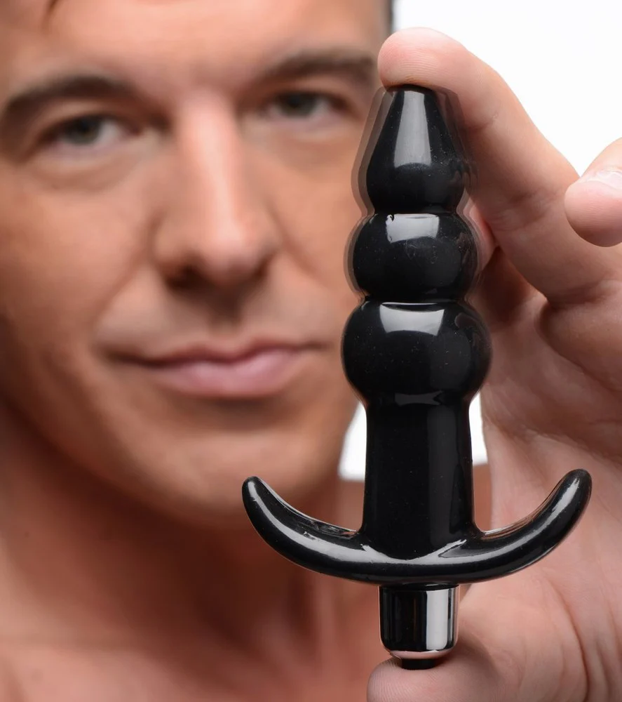 Ribbed Vibrating Butt Plug - Image 2