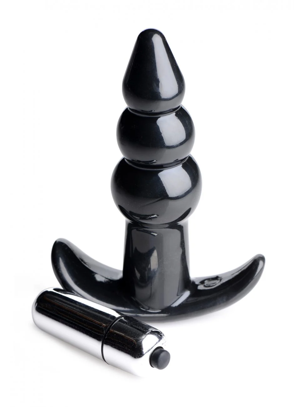Ribbed Vibrating Butt Plug - Image 3