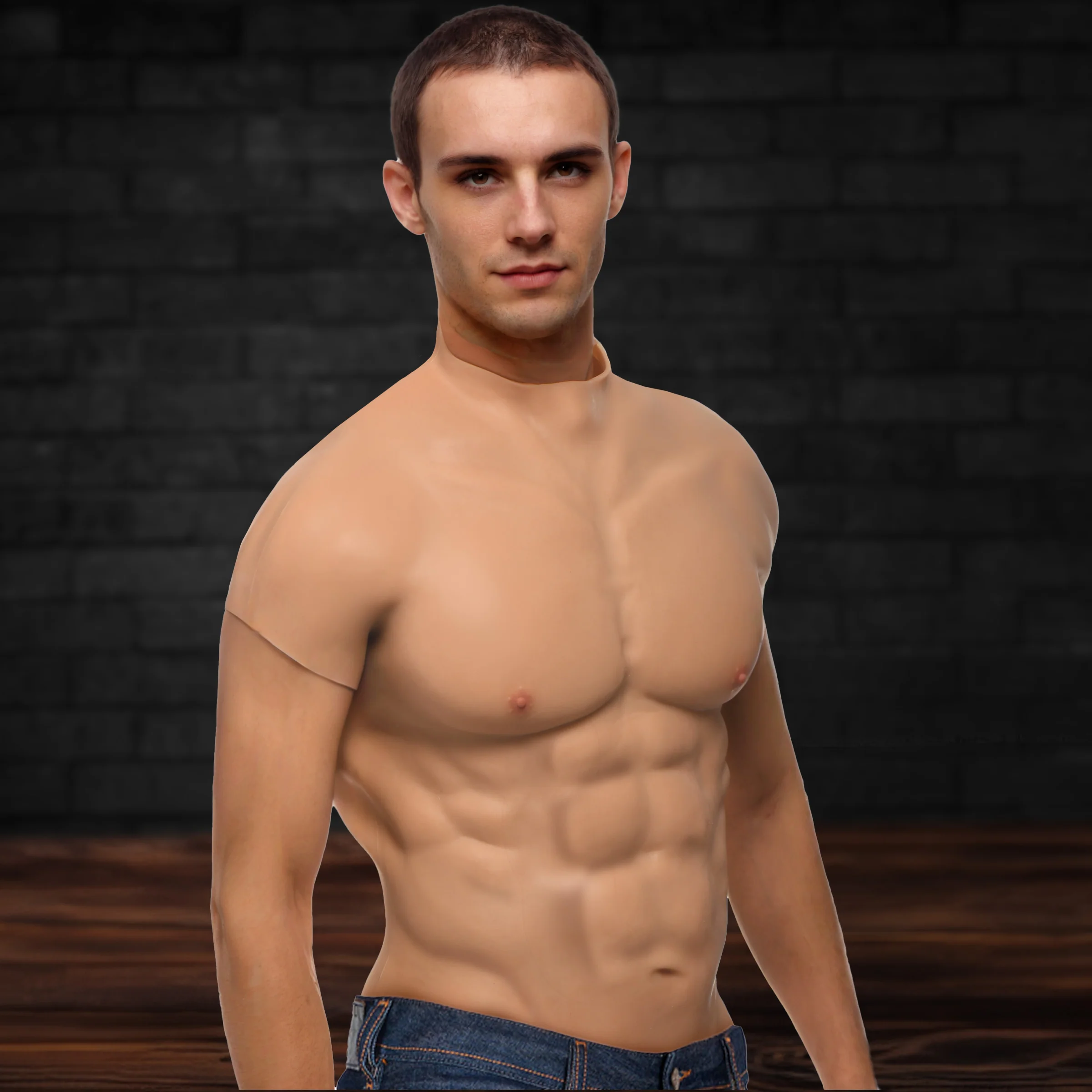 Ripped Silicone Male Chest - Image 2