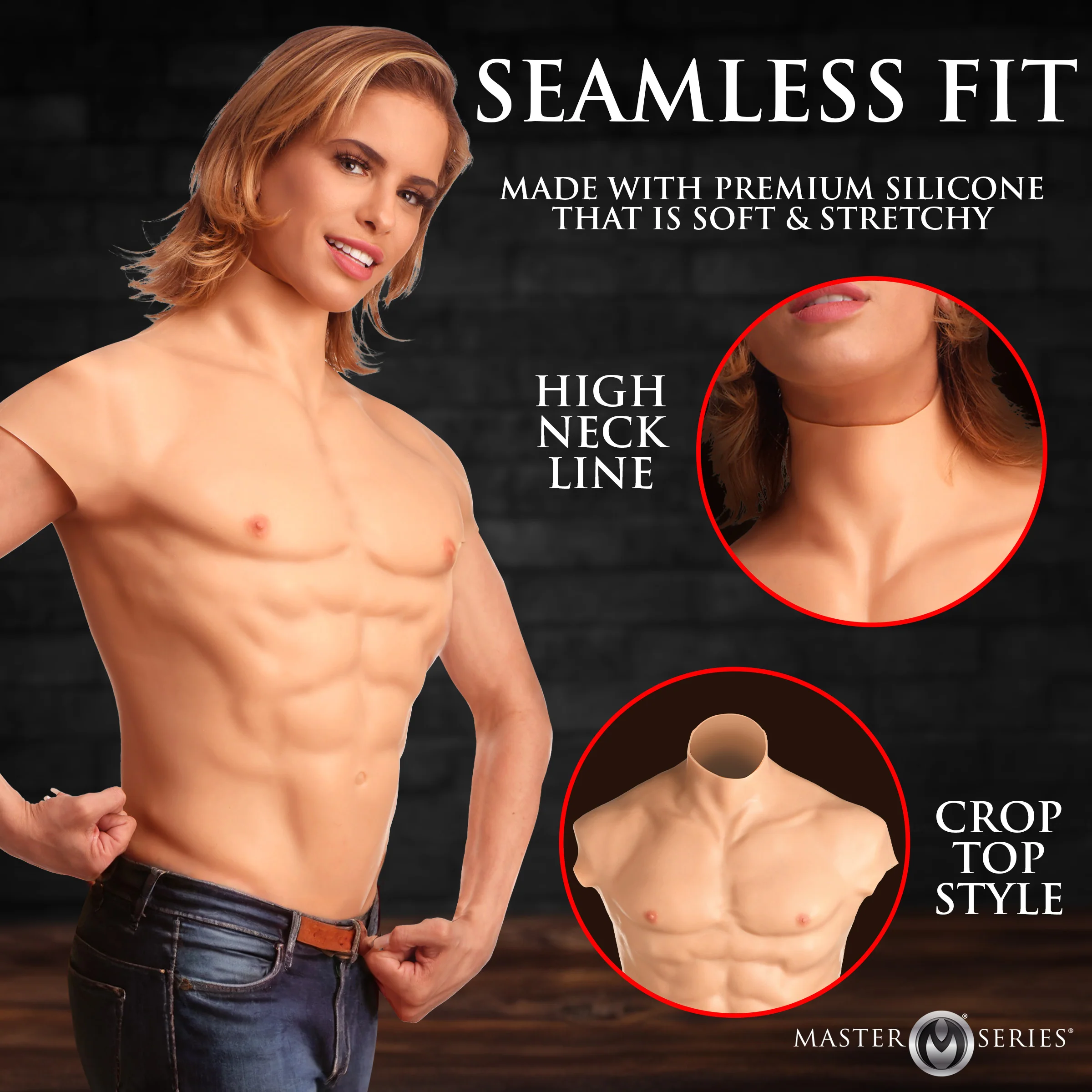 Ripped Silicone Male Chest - Image 3