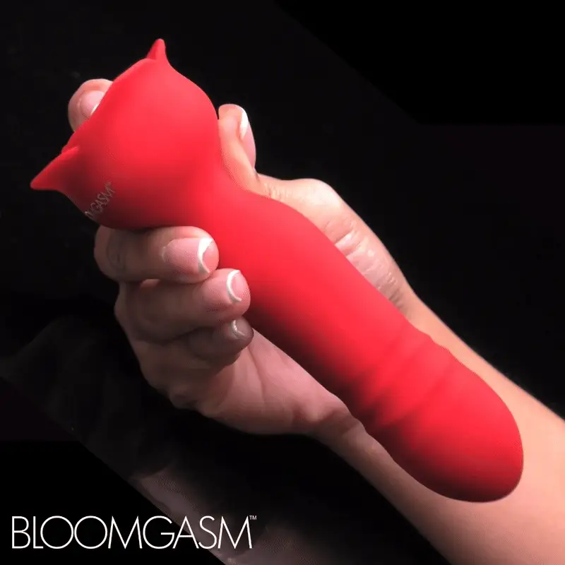 Rose Delight Silicone Thrusting Vibrator - Image 2