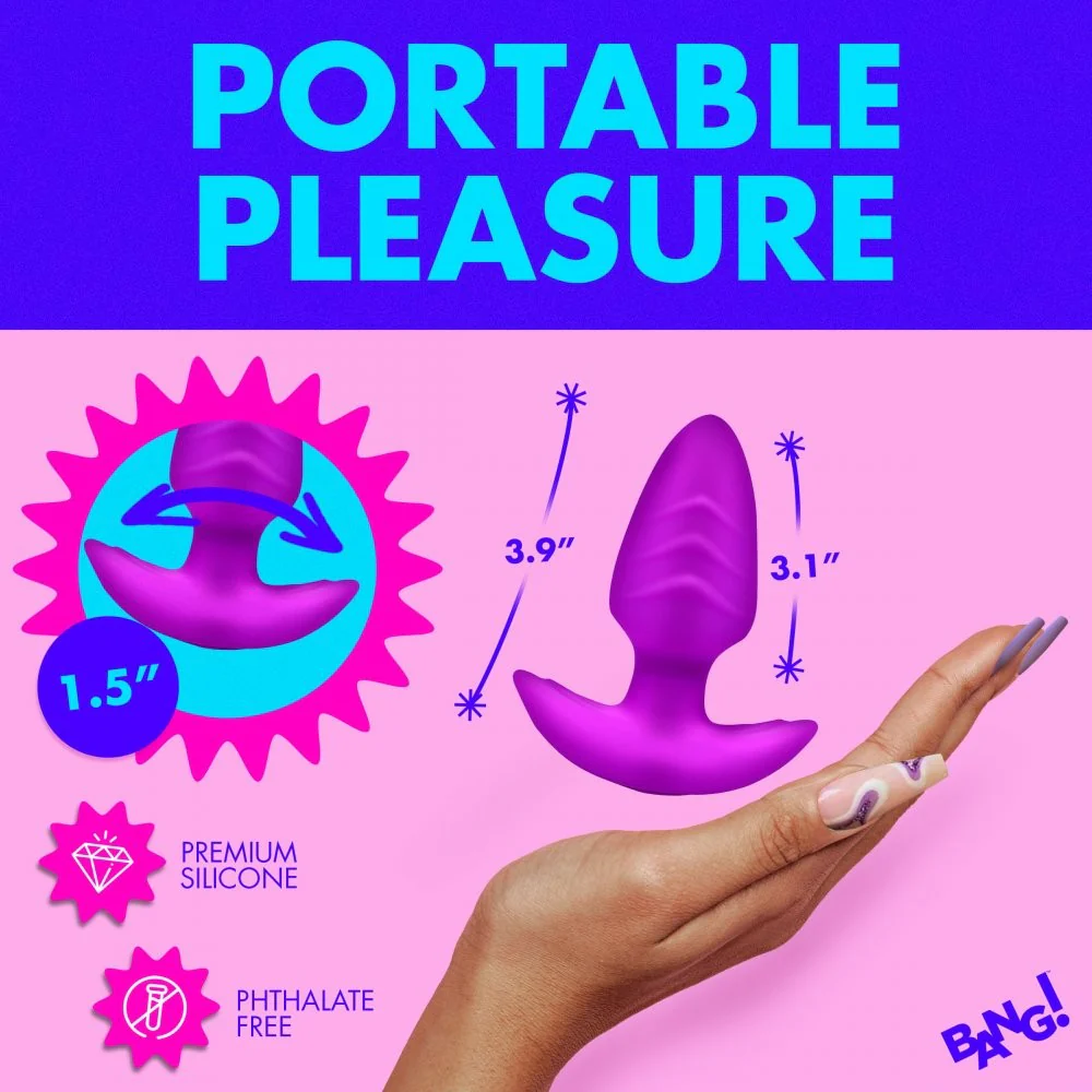 Rotating and Vibrating Silicone Butt Plug - Image 6