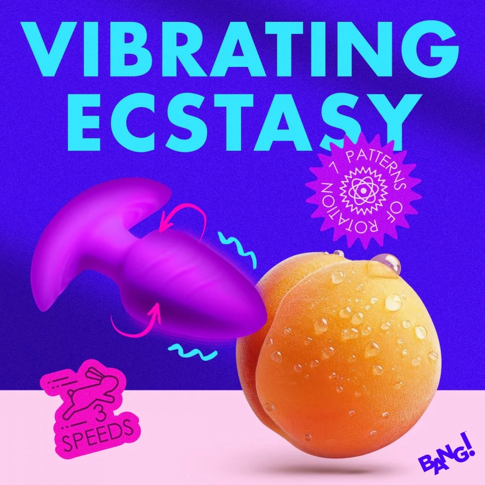 Rotating and Vibrating Silicone Butt Plug - Image 7