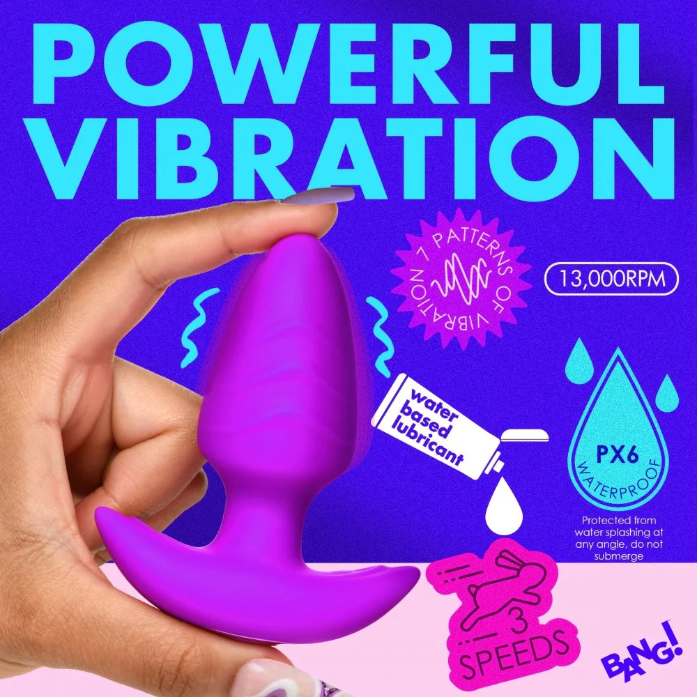 Rotating and Vibrating Silicone Butt Plug - Image 8