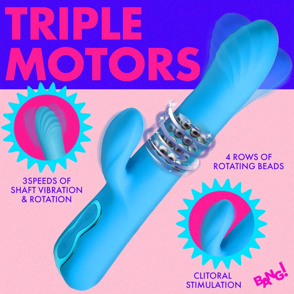 Rotating Beaded Silicone Rabbit Vibrator - Image 4