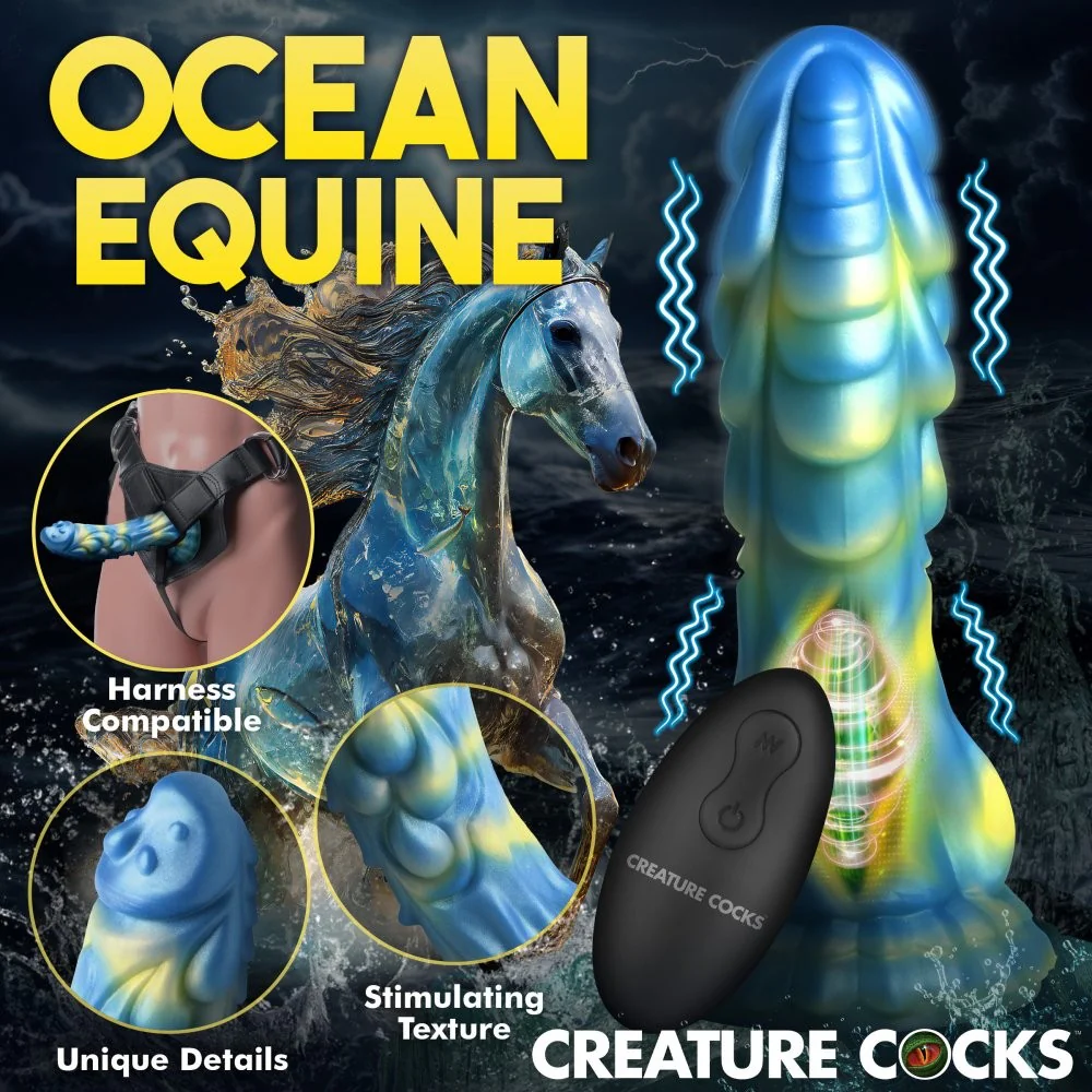 Sea Stallion Vibrating Silicone Dildo with Remote - Image 7
