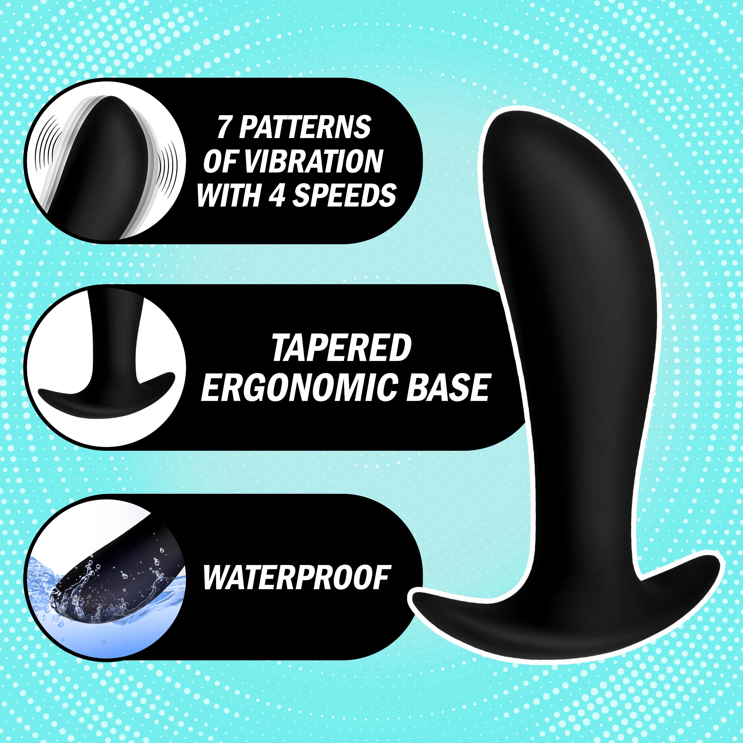 Silicone Prostate Vibrator with Remote Control - Image 3
