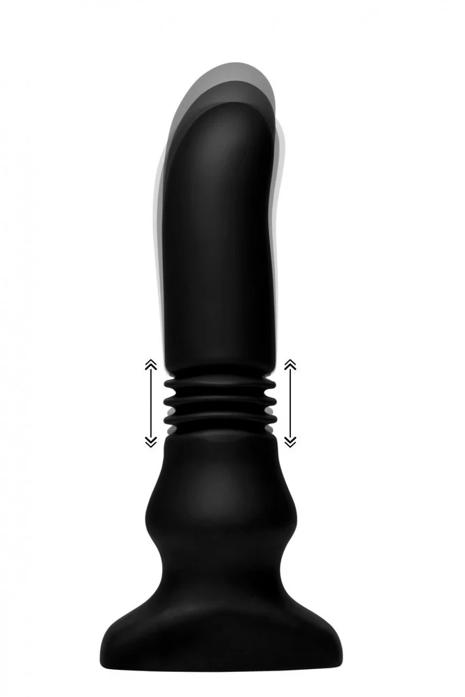 Silicone Vibrating and Thrusting Plug with Remote Control - Image 6