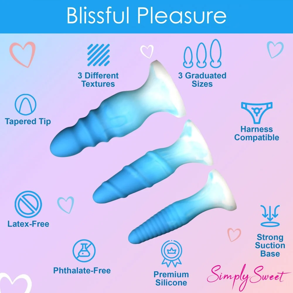 Simply Sweet Silicone Butt Plug Set - Image 7