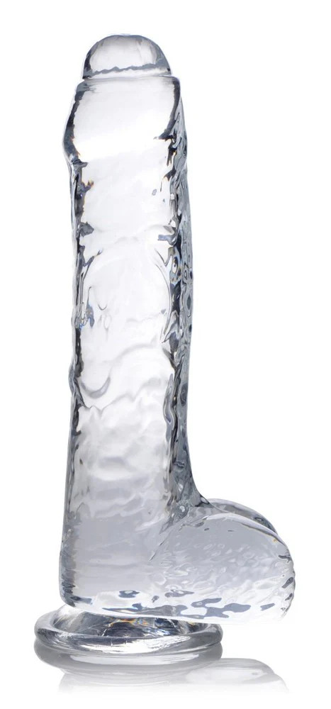 Slim C-Thru Dildo with Balls
