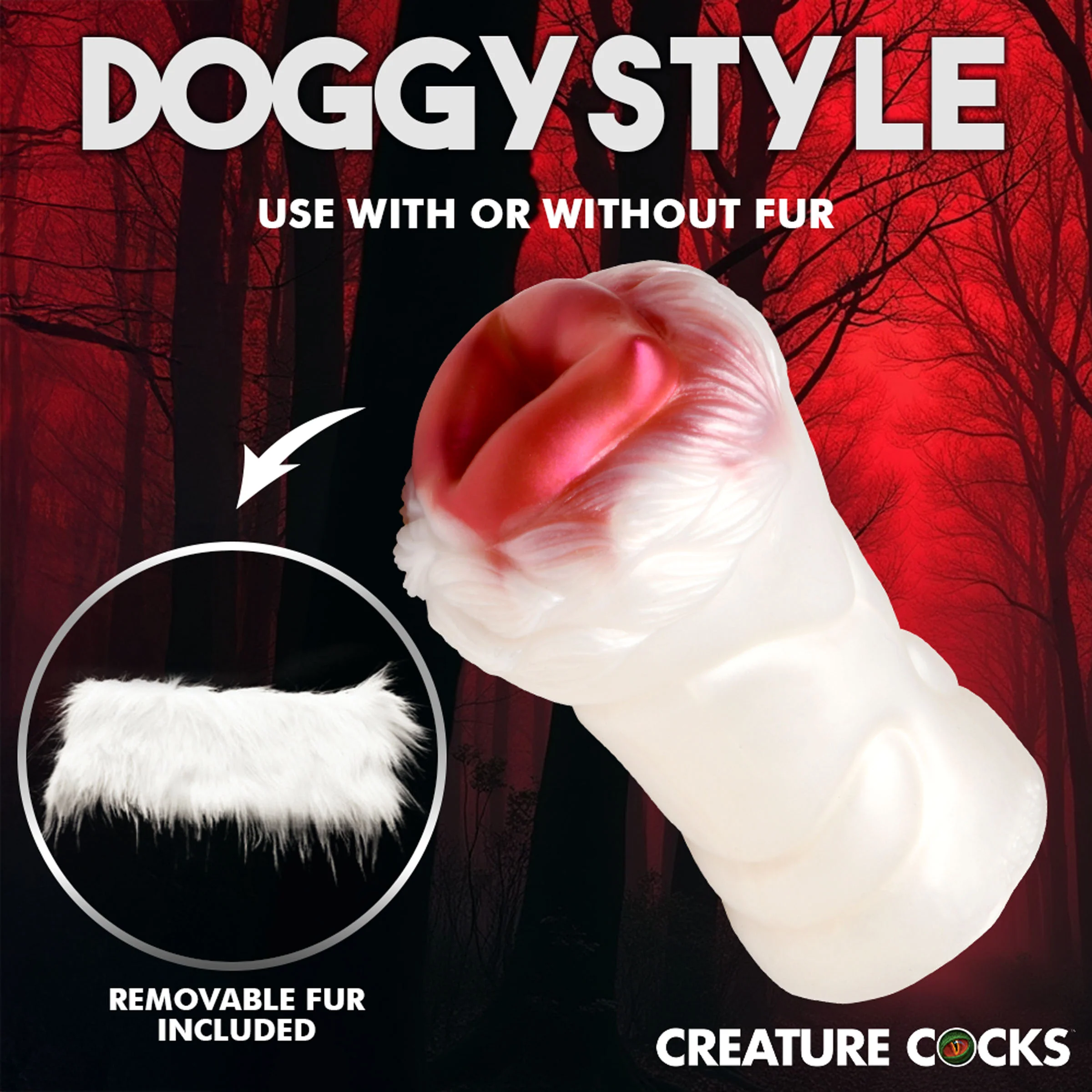 Snow She-Wolf Silicone Stroker - Image 3