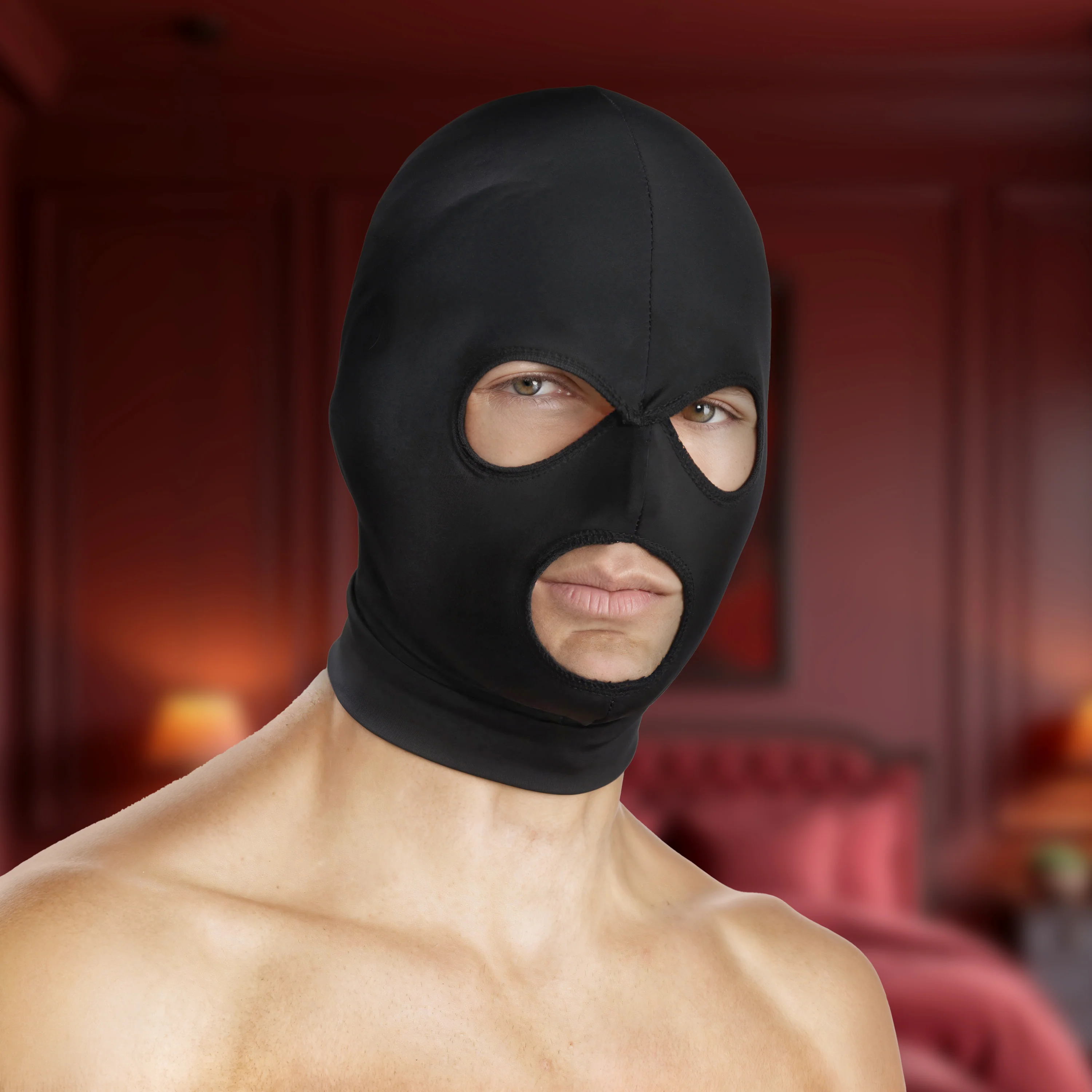 Spandex Hood with Mouth and Eye Opening - Image 3