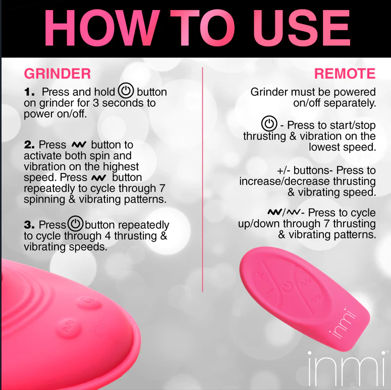 Spin n' Grind Rotating and Vibrating Silicone Sex Grinder - Image 9