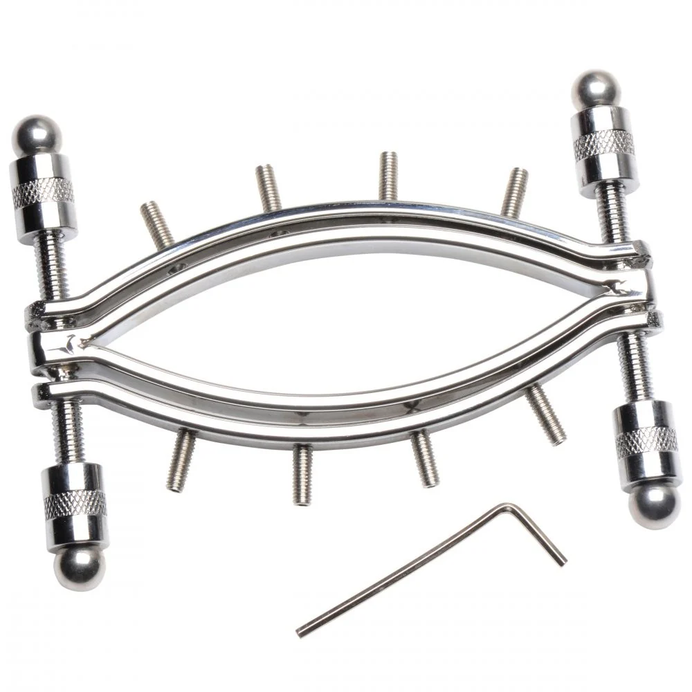 Spread Em Stainless Steel Poker Labia Clamp with Adjustable Pressure Screws - Image 10