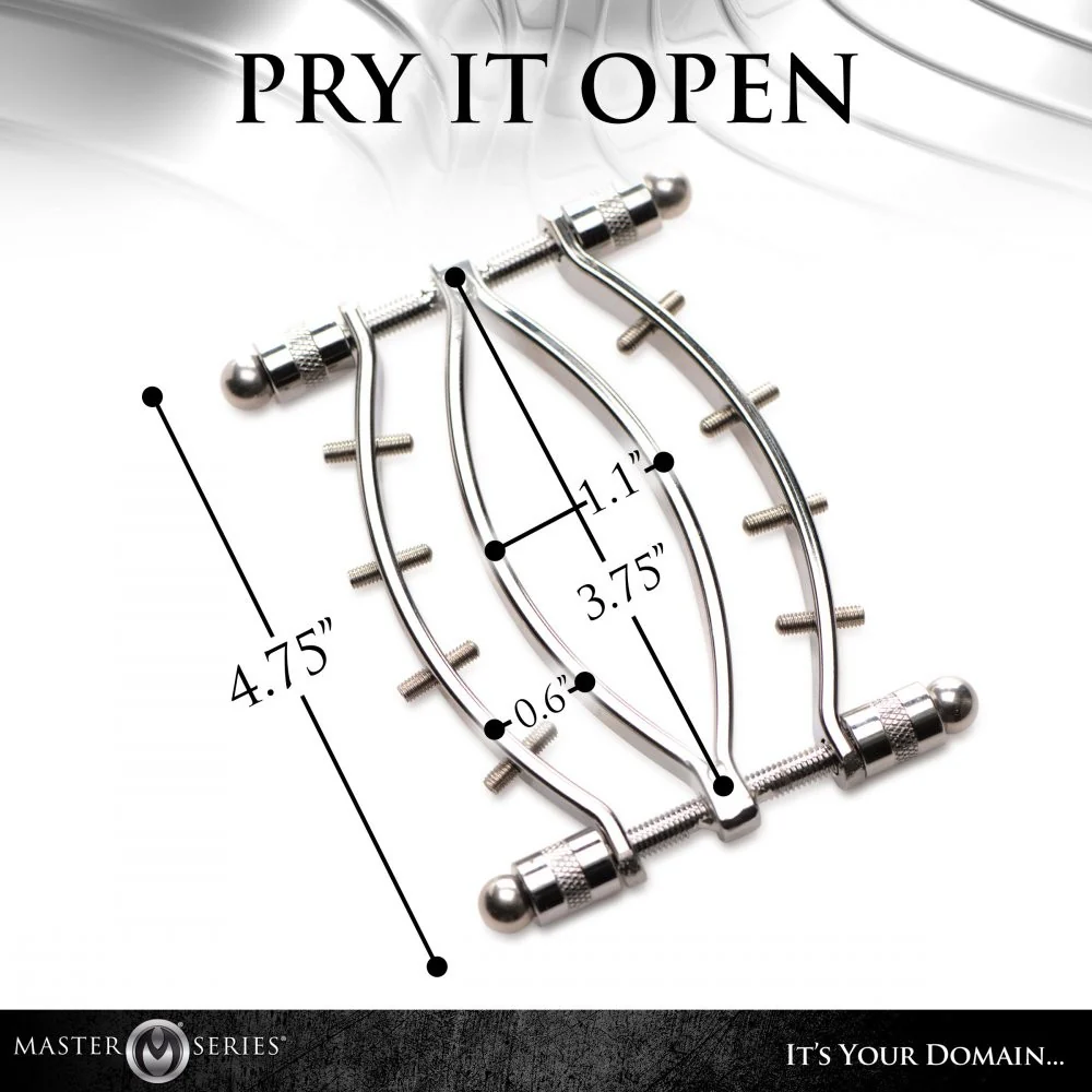 Spread Em Stainless Steel Poker Labia Clamp with Adjustable Pressure Screws - Image 4