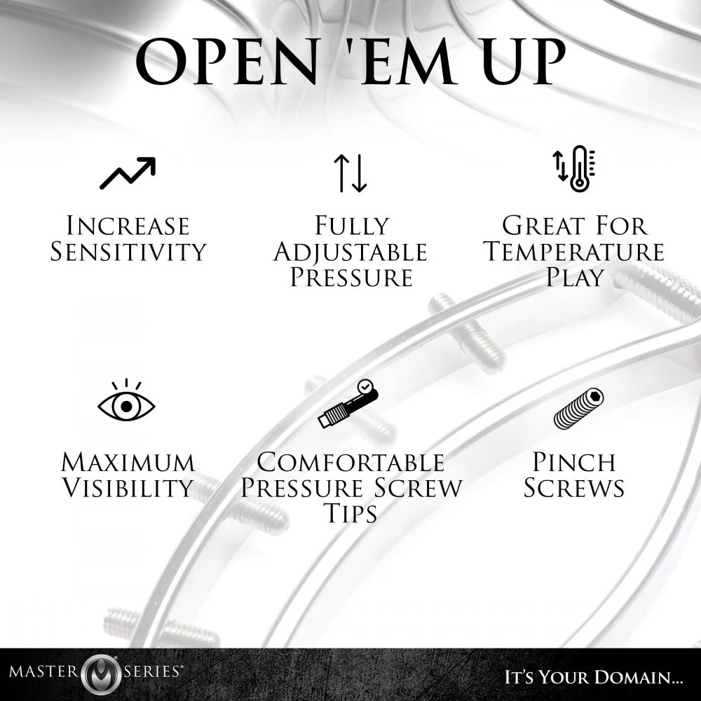 Spread Em Stainless Steel Poker Labia Clamp with Adjustable Pressure Screws - Image 5