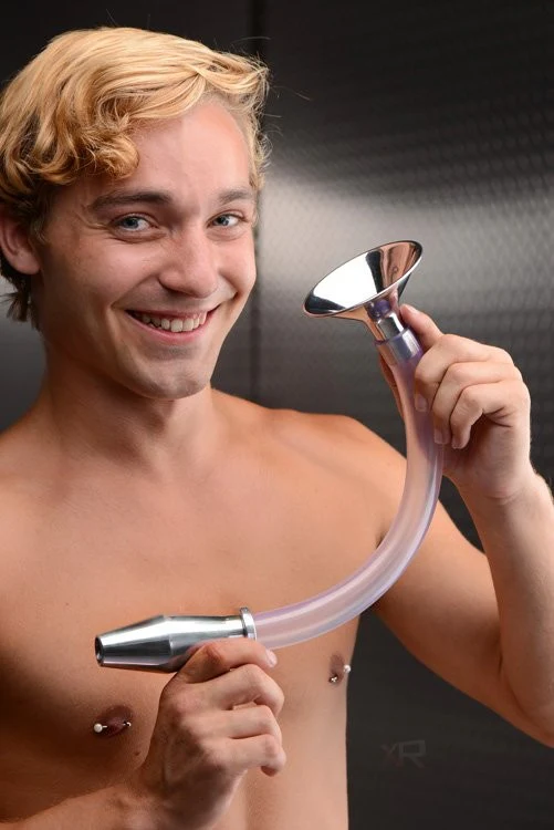 Stainless Steel Ass Funnel with Hollow Anal Plug - Image 3
