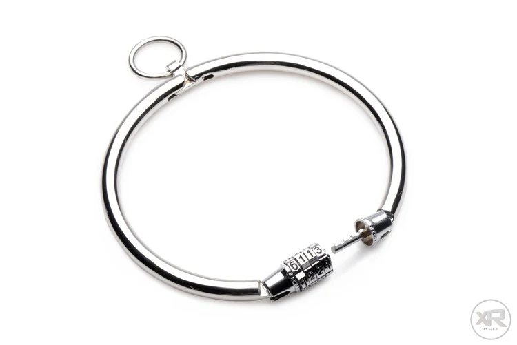 Stainless Steel Combination Lock Slave Collar - Image 11