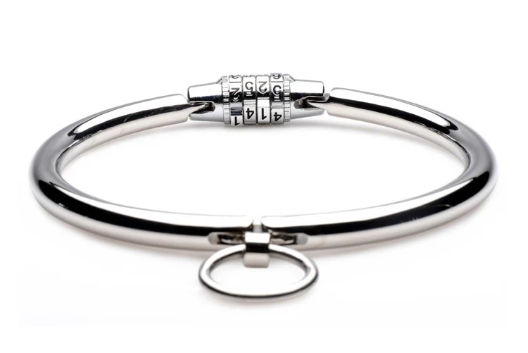 Stainless Steel Combination Lock Slave Collar - Image 12