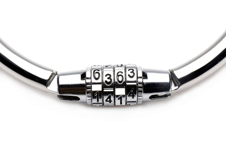 Stainless Steel Combination Lock Slave Collar - Image 13