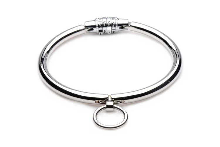 Stainless Steel Combination Lock Slave Collar - Image 4