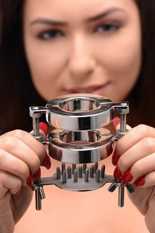 Stainless Steel Spiked CBT Ball Stretcher and Crusher - Image 4