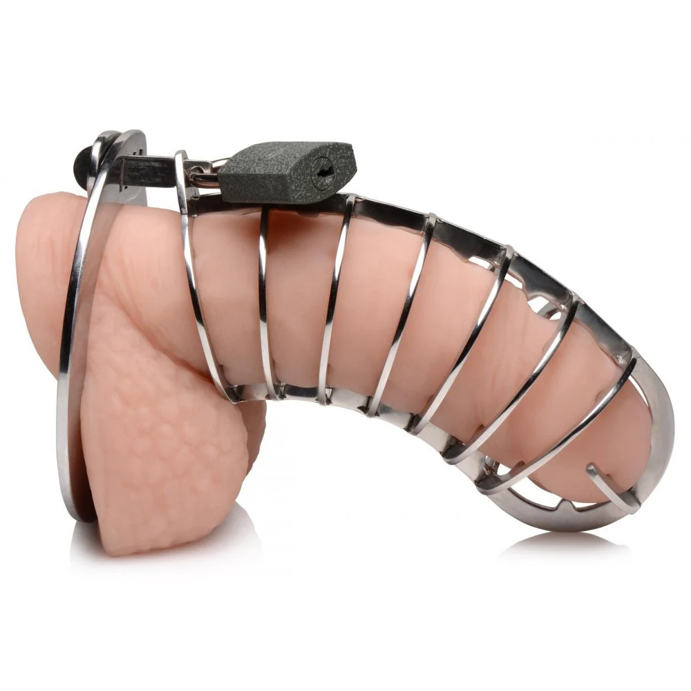 Stainless Steel Spiked Chastity Cage - Image 3