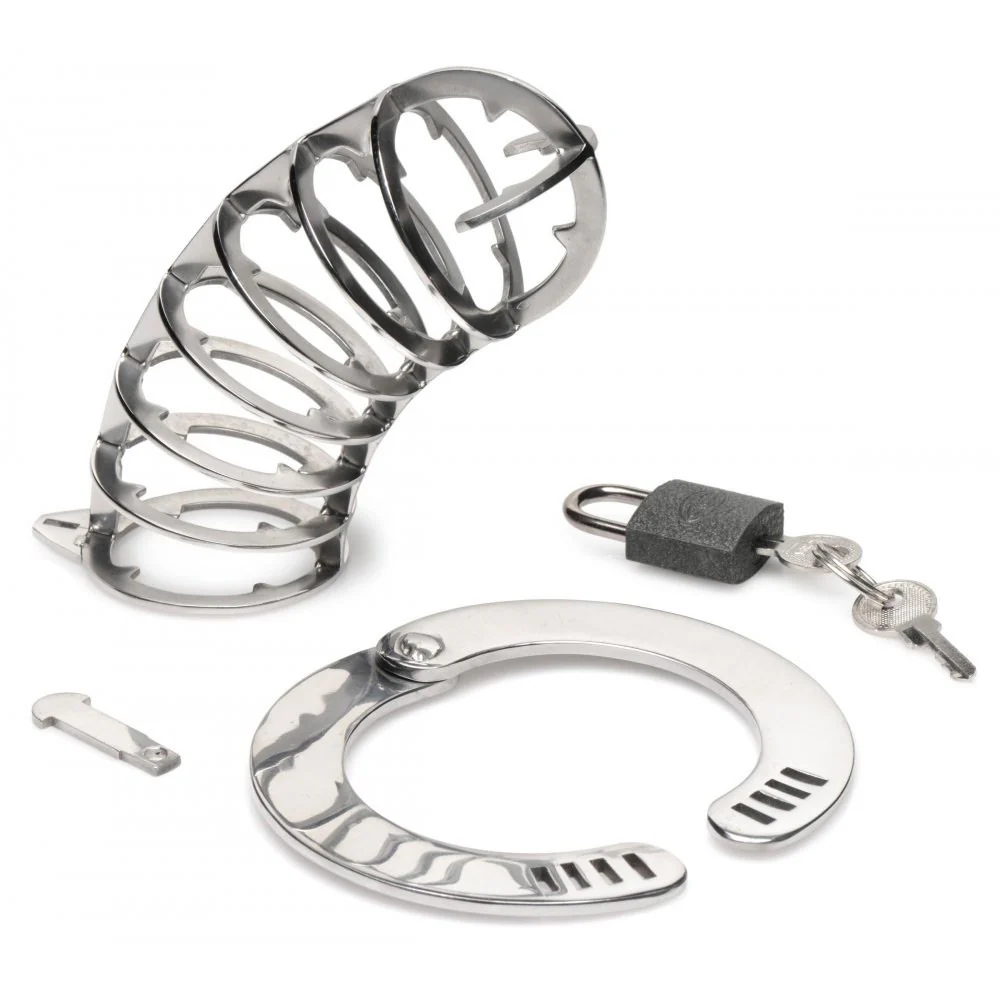 Stainless Steel Spiked Chastity Cage - Image 4