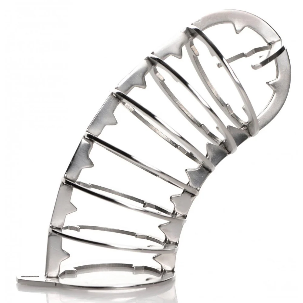Stainless Steel Spiked Chastity Cage - Image 6