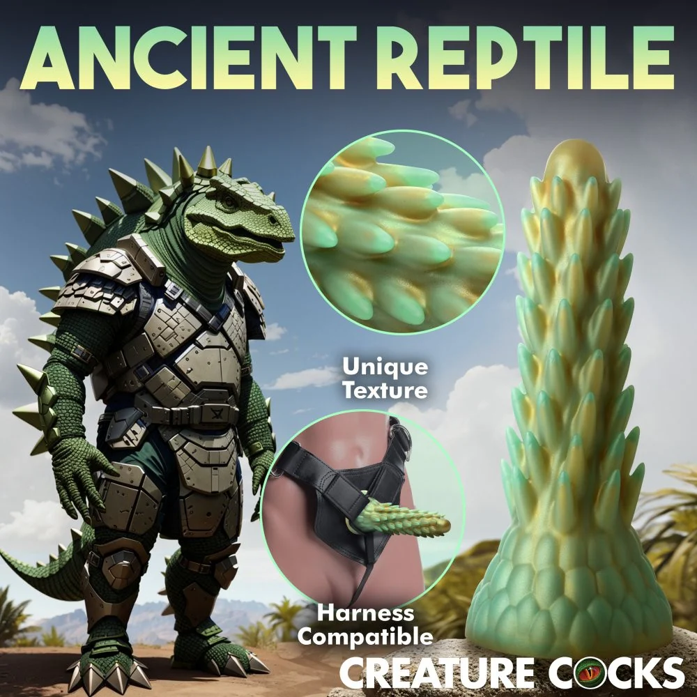 Stegosaurus Spiky Reptile Silicone Dildo - Image 3