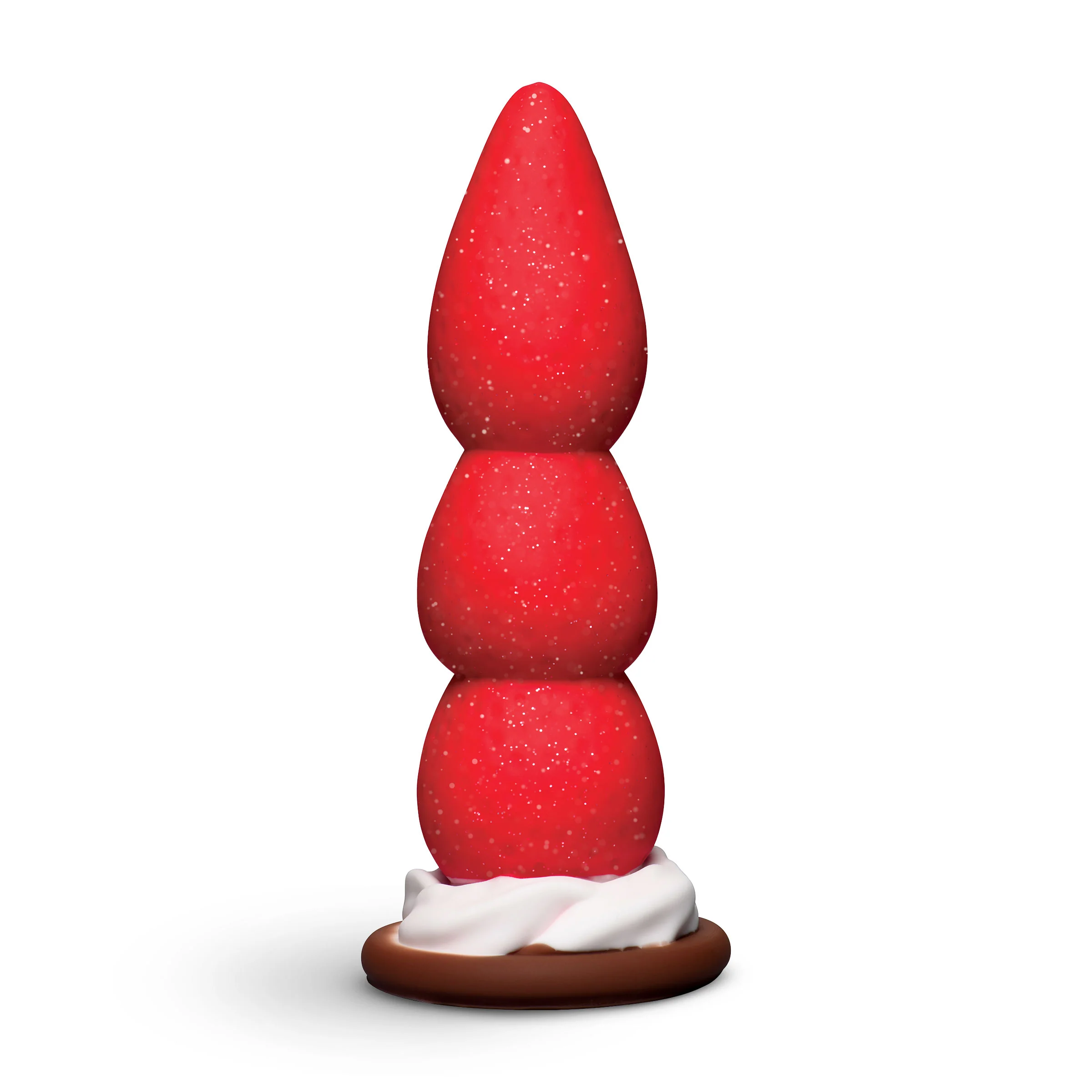 Strawberry Sweet Cream Premium Silicone Dildo w/ Suction Base - Image 5