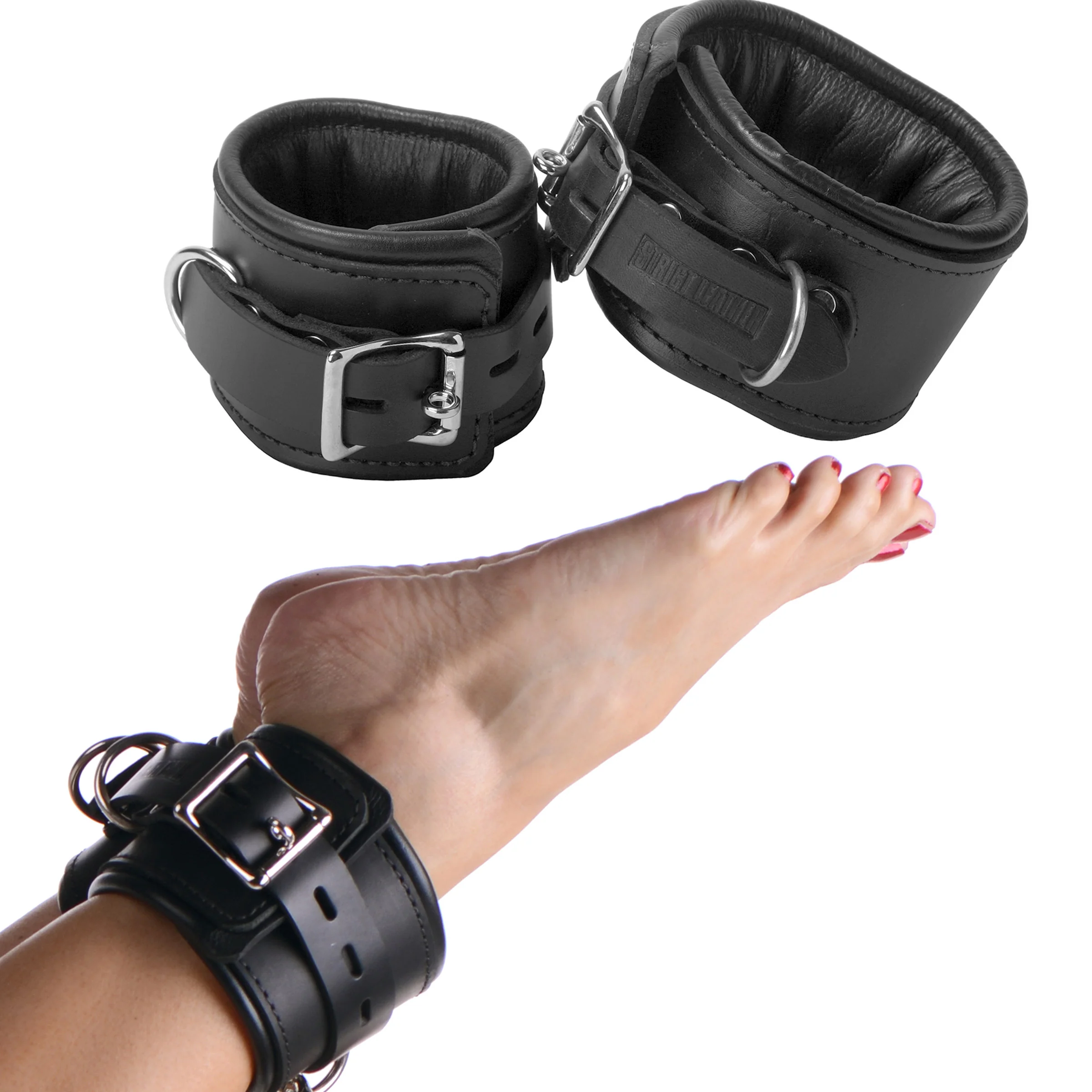 Strict Leather Padded Premium Locking Restraints - Image 2