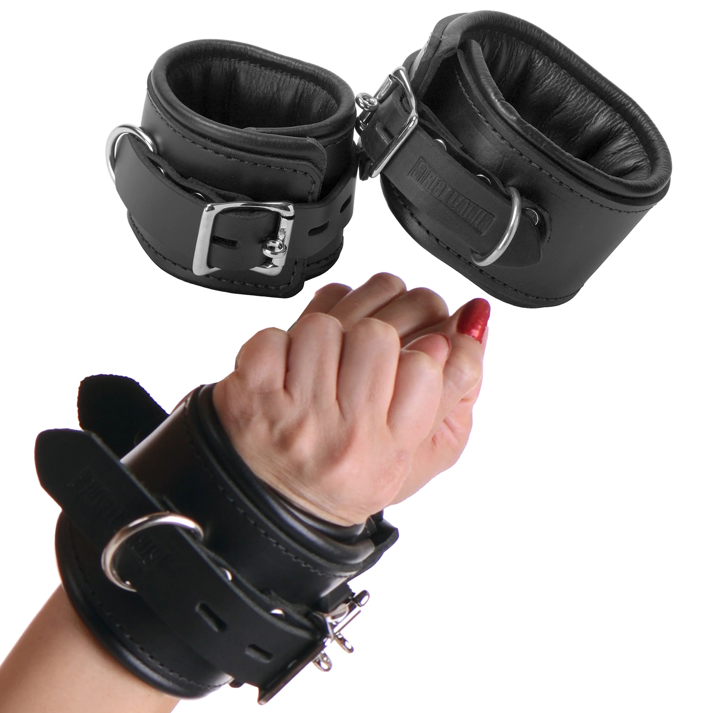 Strict Leather Padded Premium Locking Restraints - Image 3