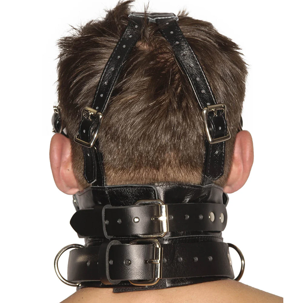 Strict Leather Premium Muzzle with Blindfold and Gags - Image 4