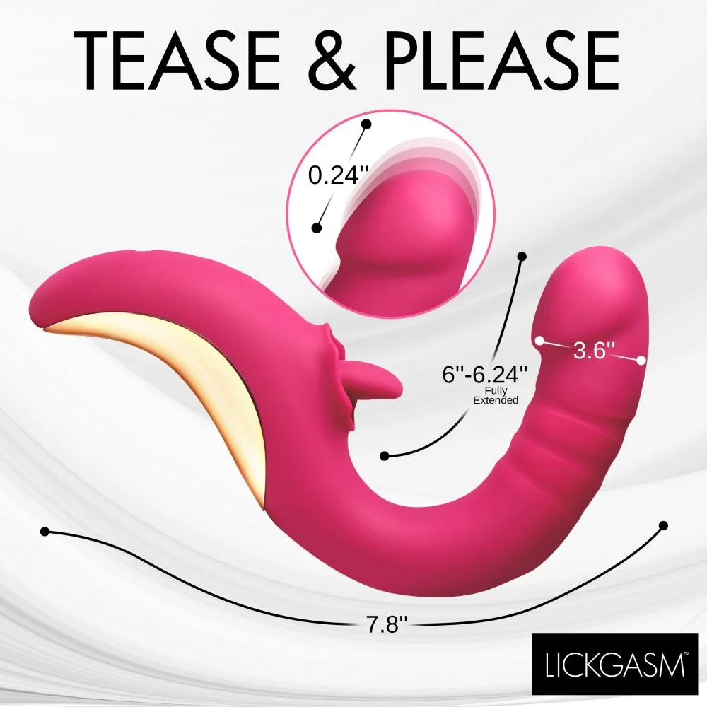 Tease and Please Thrusting and Licking Vibrator - Image 5