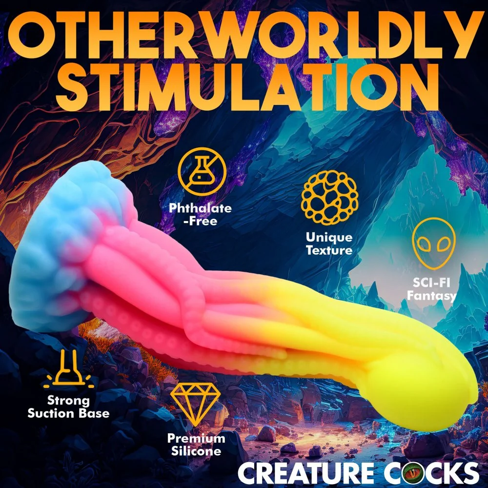 Tenta-Glow Glow-In-The-Dark Silicone Dildo - Image 6