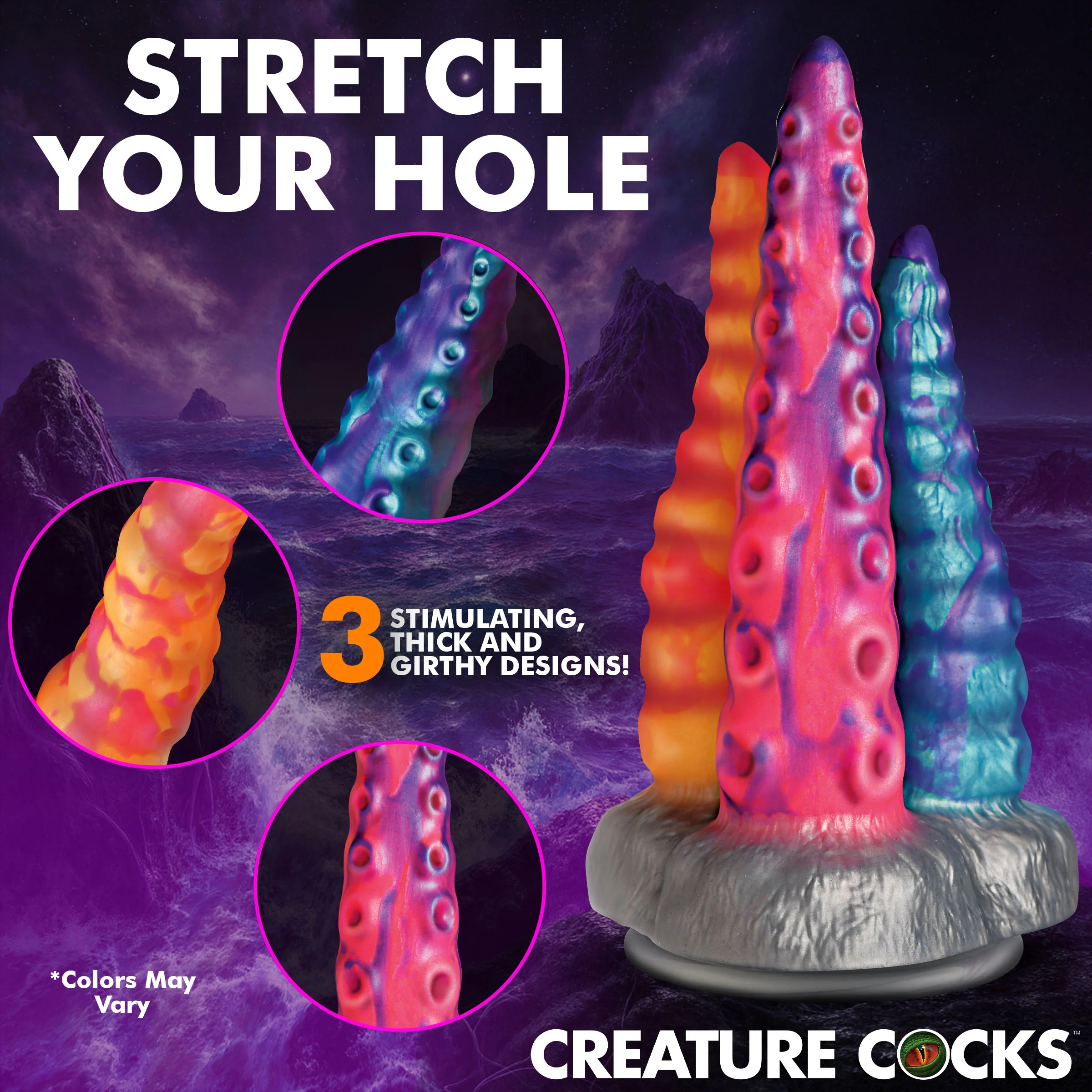 Tenta-Trio Silicone Dildo - Image 2