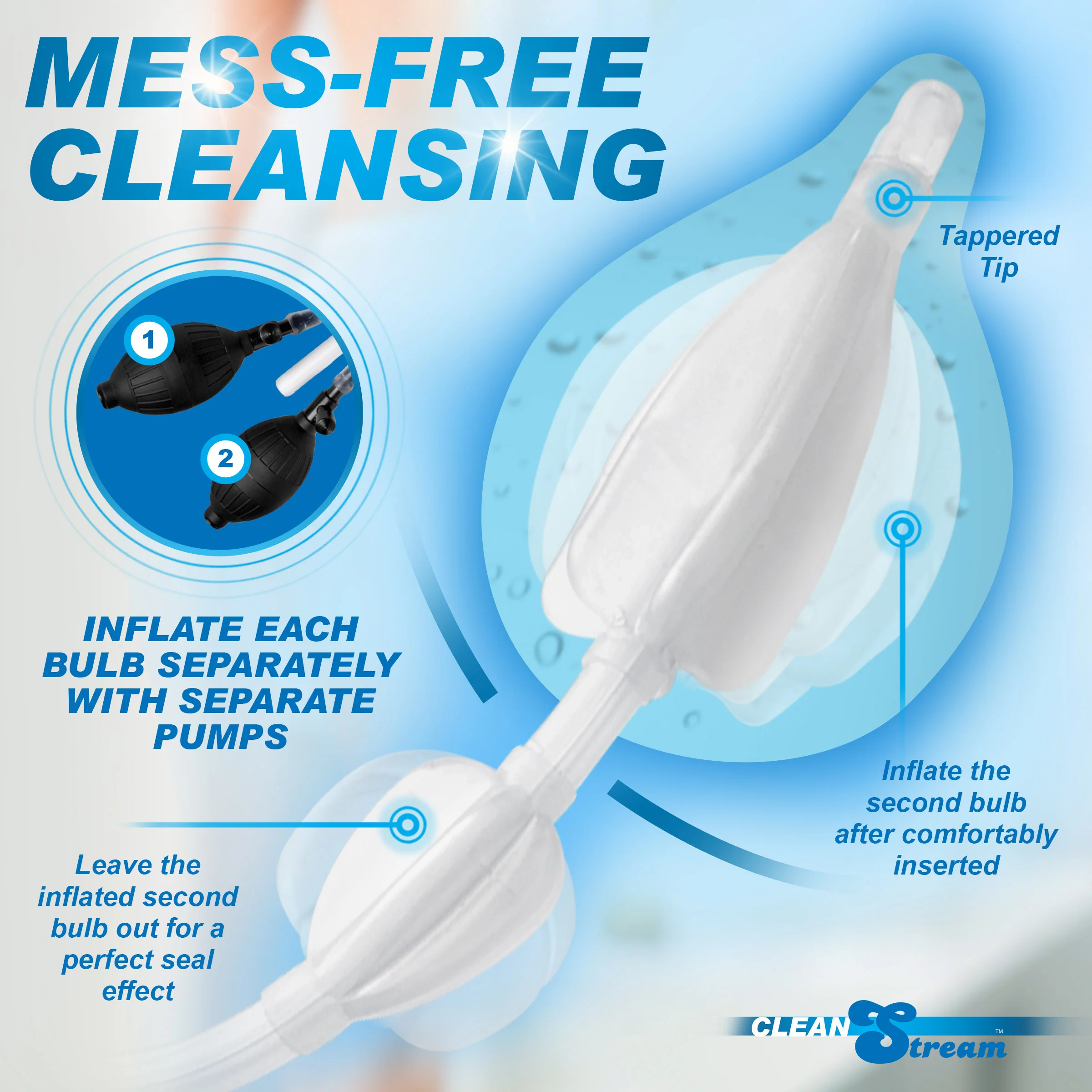 Silicone Inflatable Double Bulb Enema System - Image 3