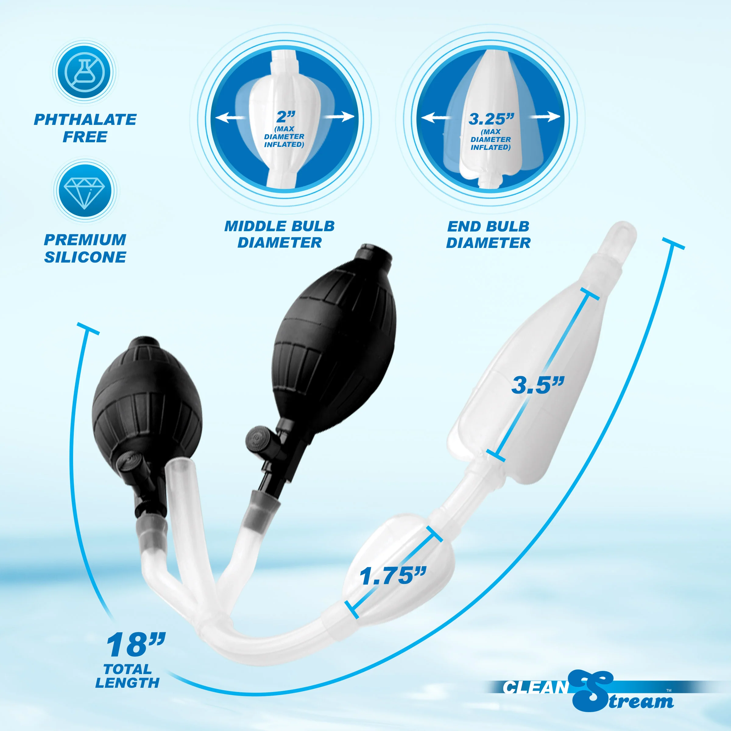 Silicone Inflatable Double Bulb Enema System - Image 6