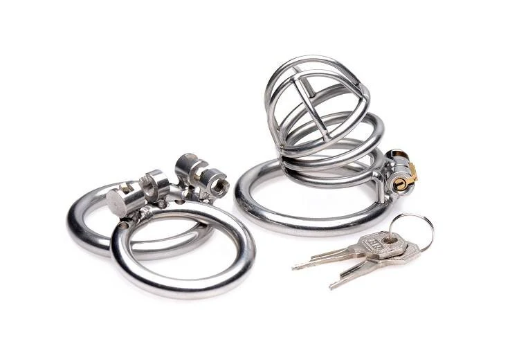The Pen Deluxe Stainless Steel Locking Chastity Cage - Image 4