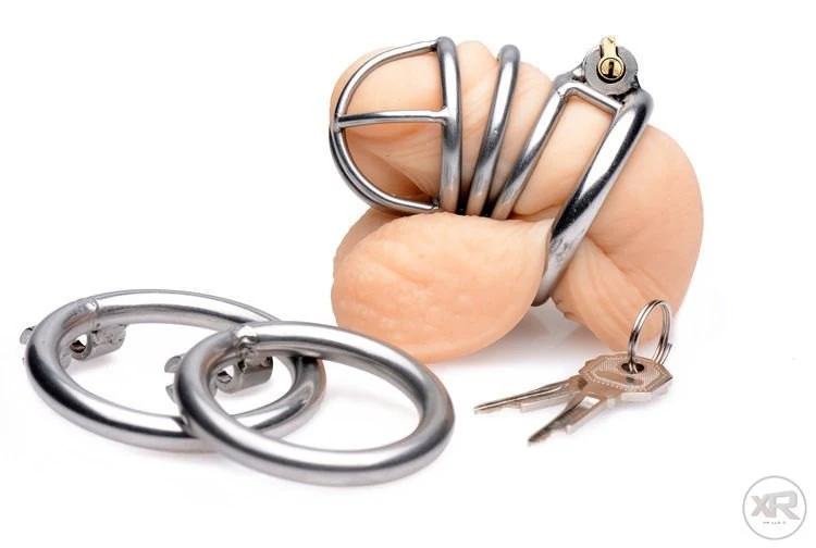 The Pen Deluxe Stainless Steel Locking Chastity Cage - Image 5