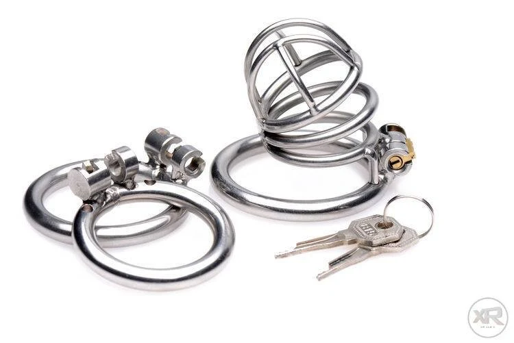 The Pen Deluxe Stainless Steel Locking Chastity Cage - Image 6