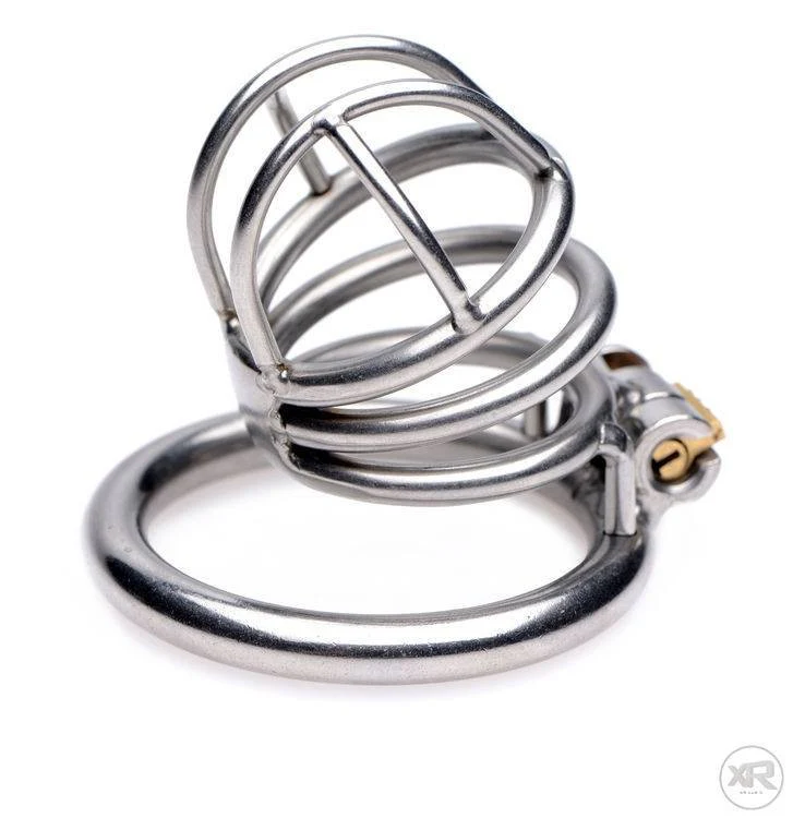 The Pen Deluxe Stainless Steel Locking Chastity Cage - Image 7