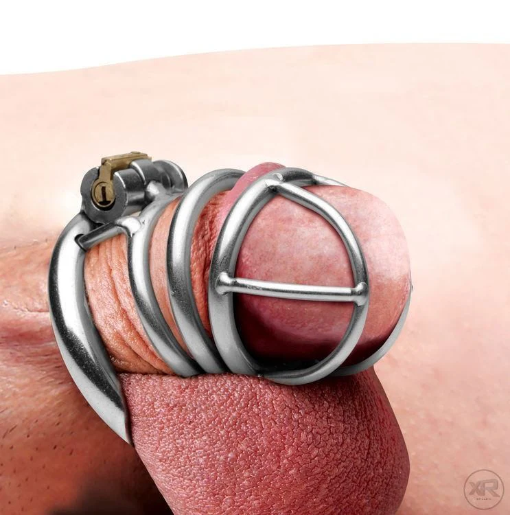 The Pen Deluxe Stainless Steel Locking Chastity Cage - Image 8