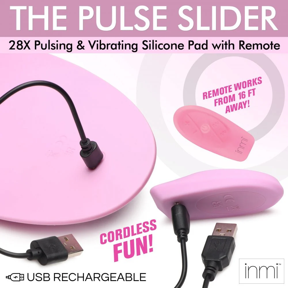 The Pulse Slider 28X Pulsing and Vibrating Silicone Pad with Remote - Image 7
